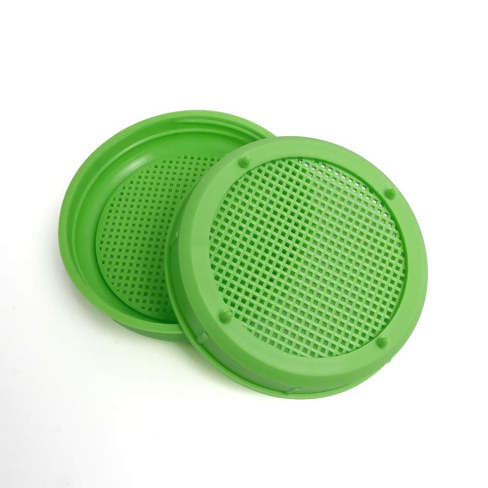 Picowe sprouting lid features larger hole for faster draining and air flow.