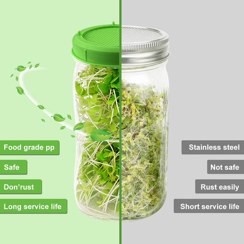 Picowe sprouting lid enables easy rinsing without extra accessories.