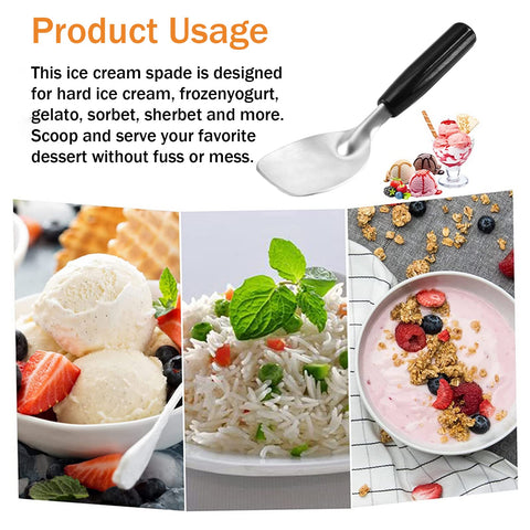 Pierides heavy-duty ice cream spade designed for hard ice cream.