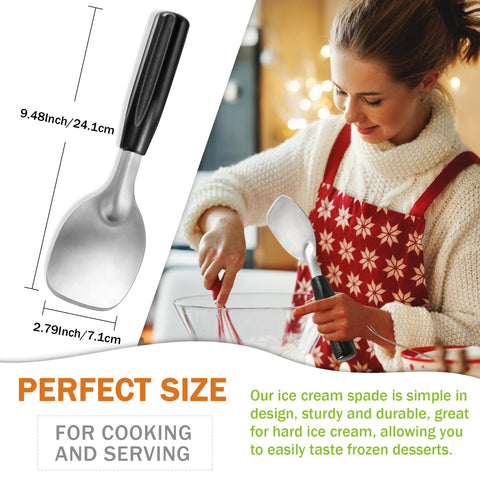 Pierides stainless steel ice cream spade built for durability.