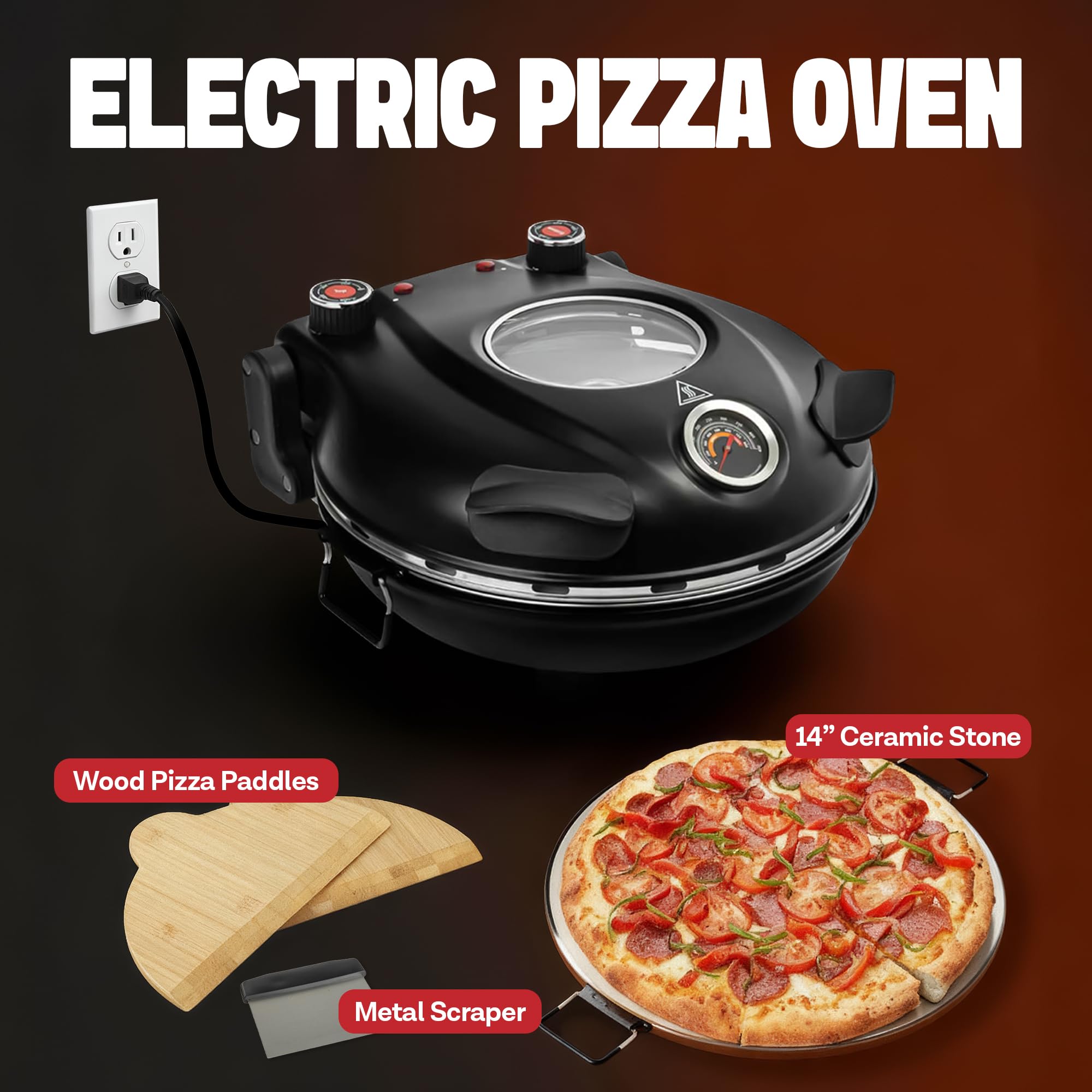 PIEZANO XL pizza on stone delivers pizzeria-style crust at home