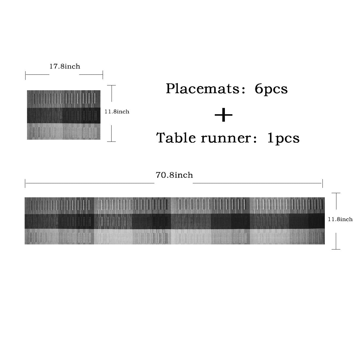 PIGCHCY washable placemats in black for quick wipe-clean maintenance.