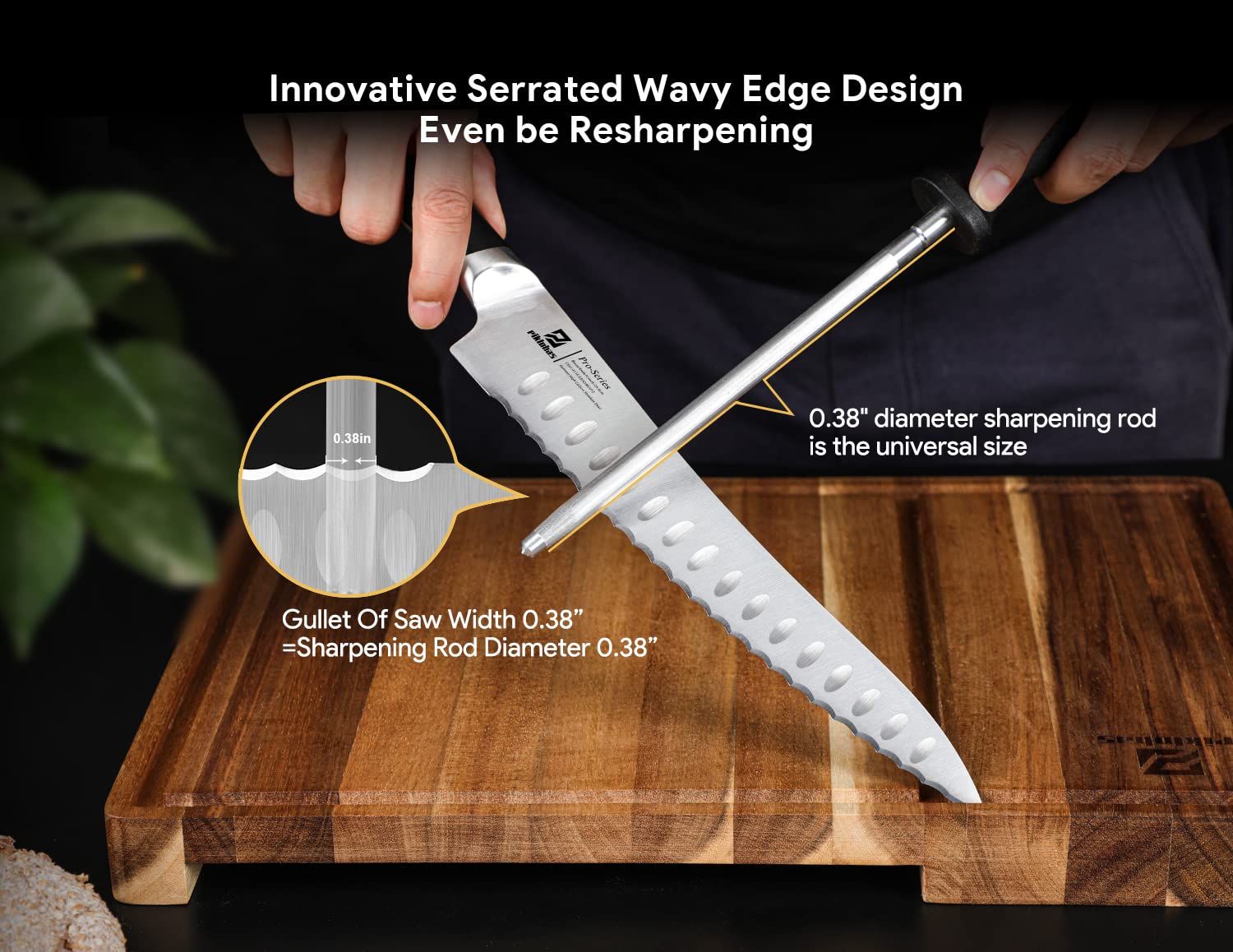 Piklohas bread knife ergonomic handle for comfortable, safe slicing