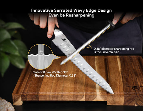 Piklohas bread knife ergonomic handle for comfortable, safe slicing