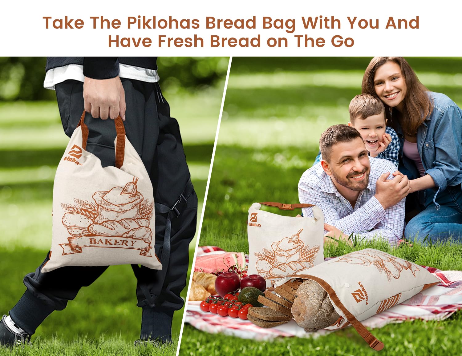 Piklohas bag ideal for storing fruits, vegetables, and baked goods.