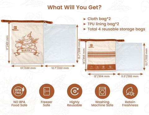 Piklohas portable bread bag designed for on-the-go meals.