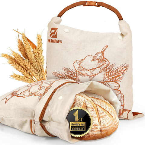 Piklohas sourdough bag with removable liner for easy cleaning and storage.