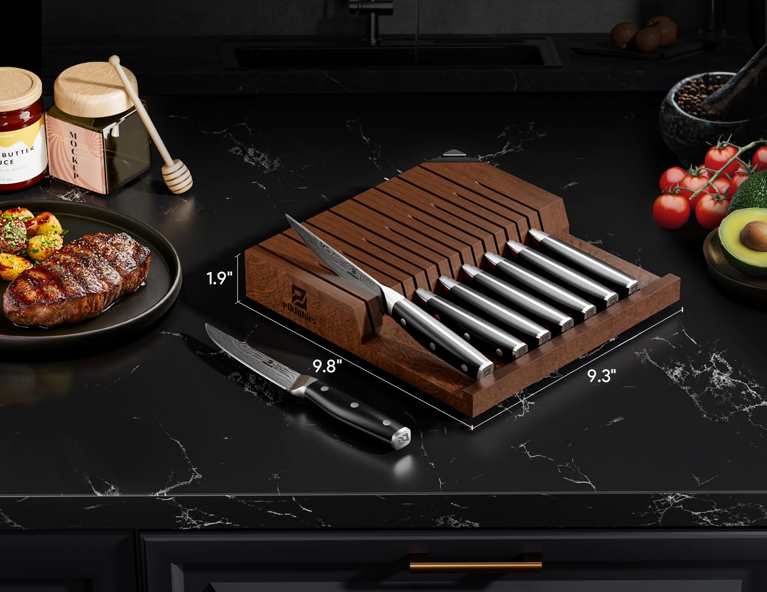 Piklohas FSC-certified wood holder providing eco-friendly storage