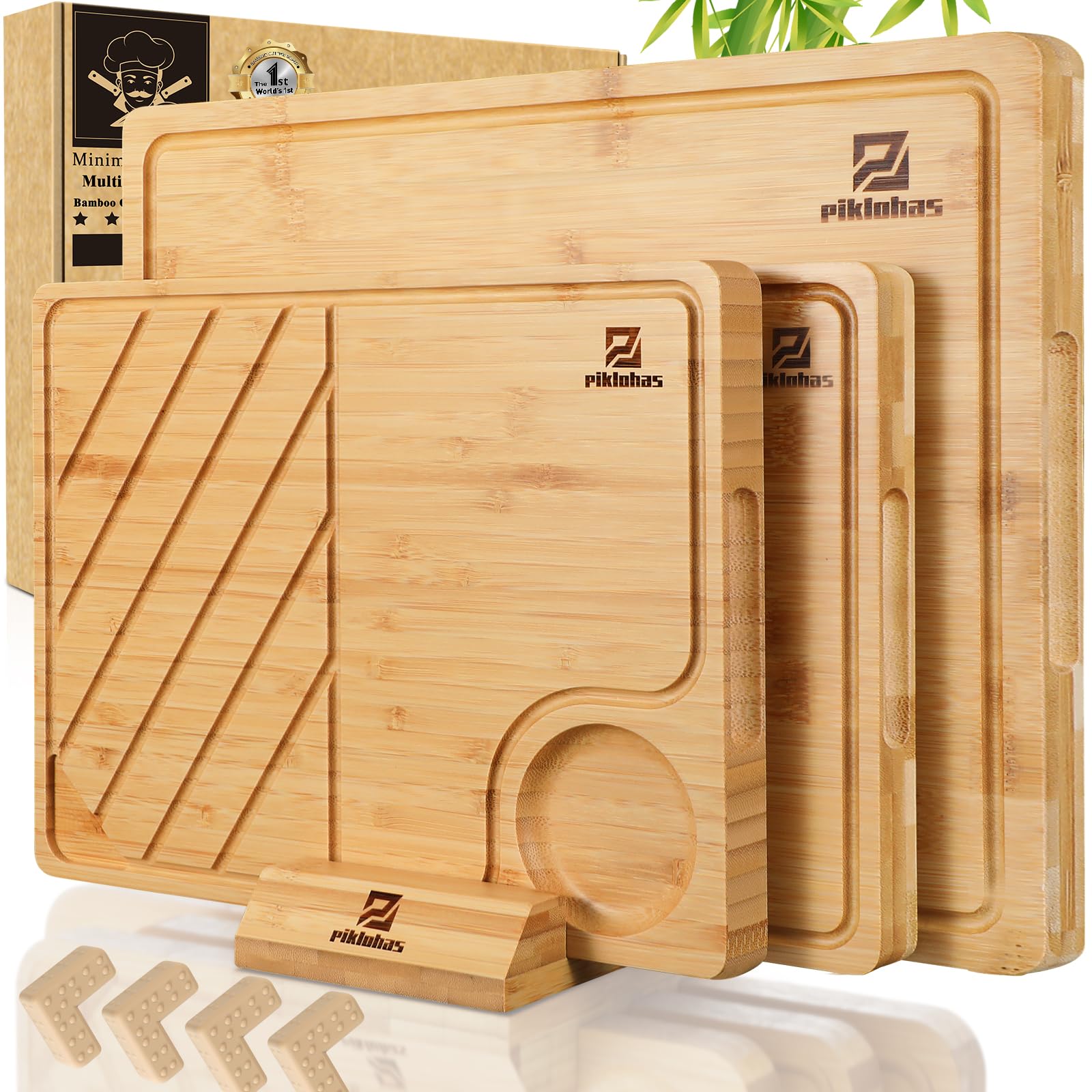 Piklohas XL cutting board for meats and pizza with a sturdy prep surface