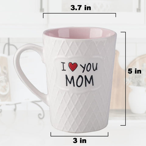 Pilipalaboom I Love You Mom mug inner colored glaze adds vibrant appeal