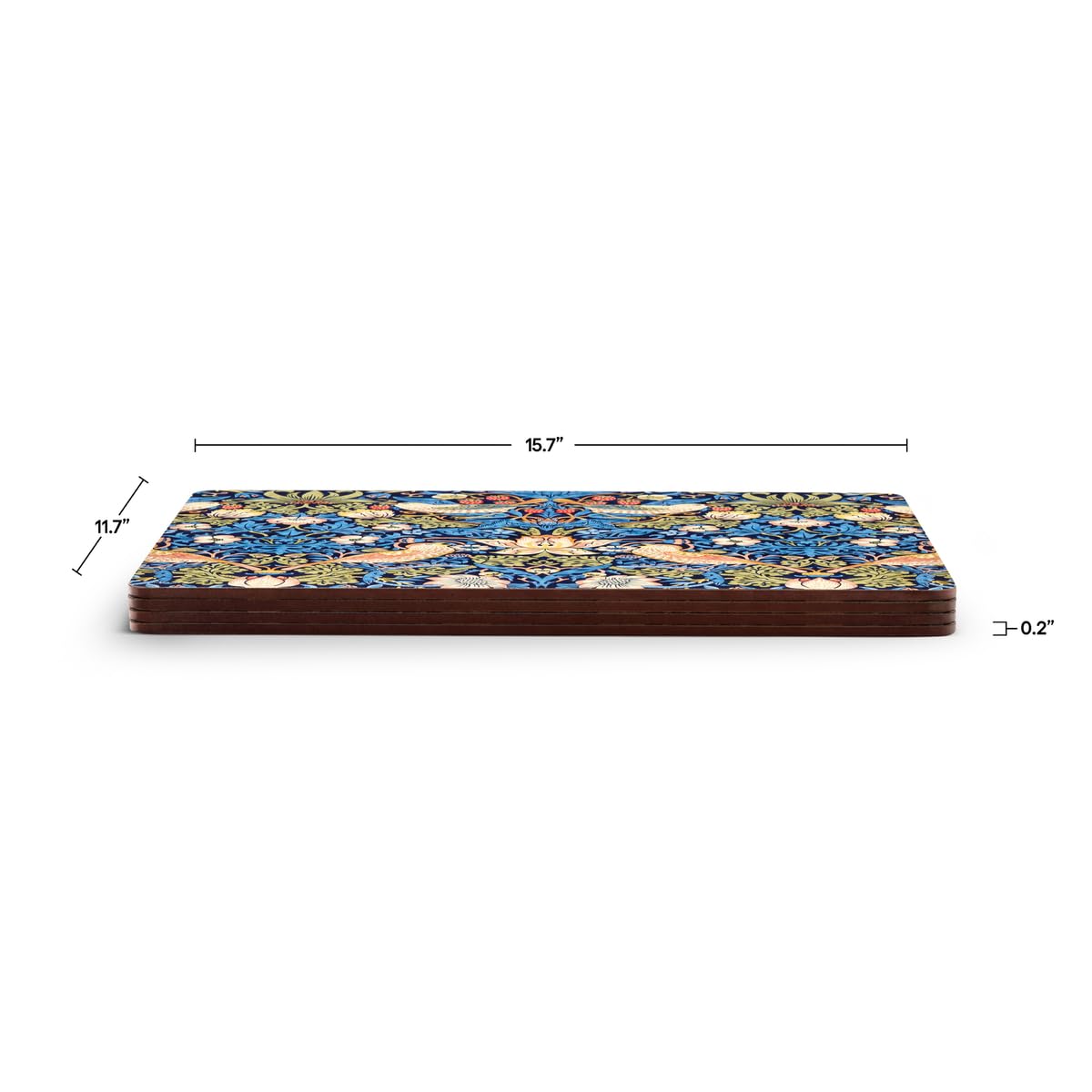 Pimpernel Morris and Co Strawberry Thief blue placemats, heat-safe use, protects your tableware.
