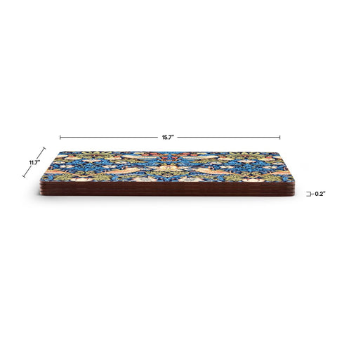 Pimpernel Morris and Co Strawberry Thief blue placemats, heat-safe use, protects your tableware.