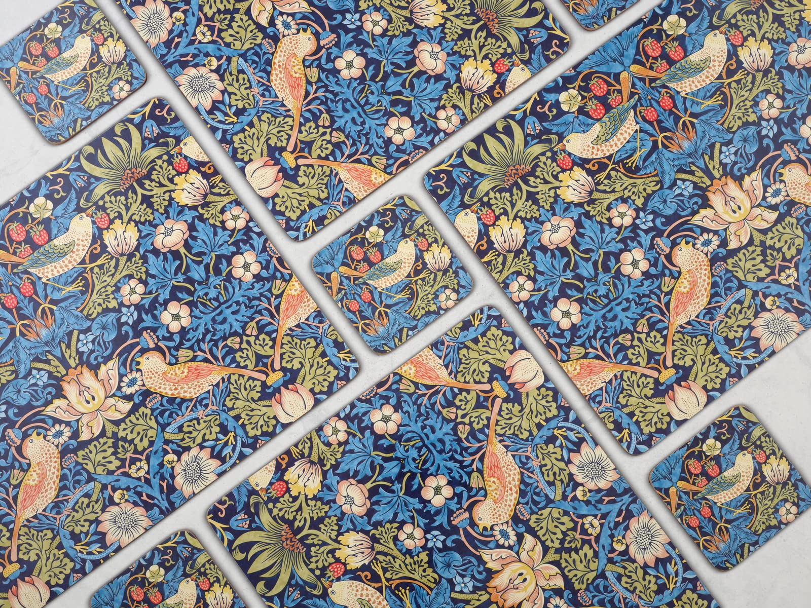 Pimpernel Morris and Co Strawberry Thief blue placemats, table setting inspiration for entertaining.