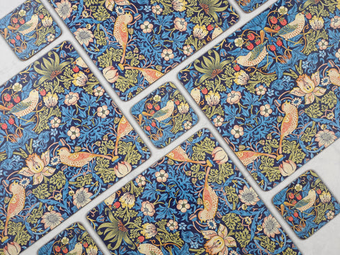 Pimpernel Morris and Co Strawberry Thief blue placemats, table setting inspiration for entertaining.