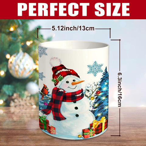 Pinata Christmas tree snowflake ceramic crock for tableware organization.