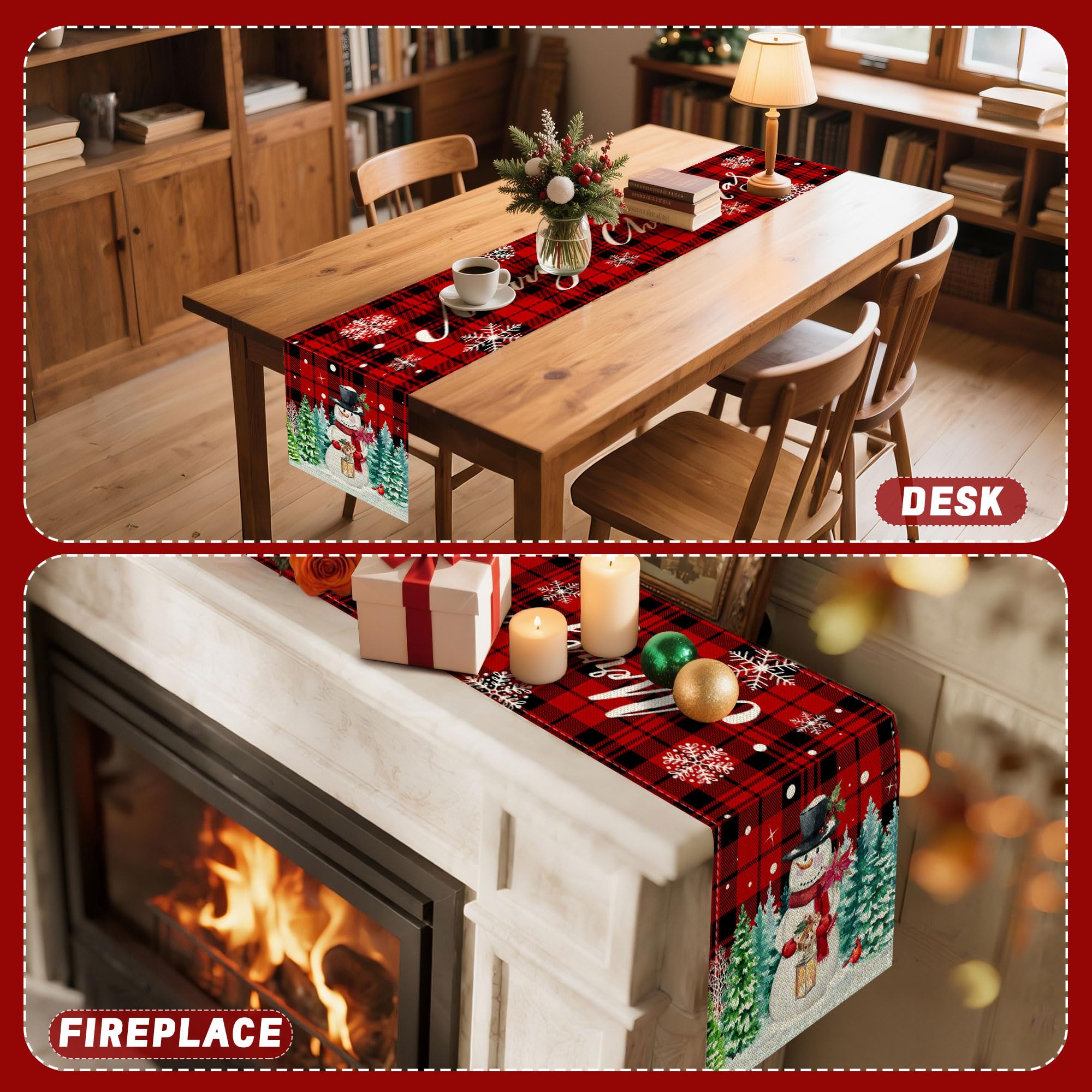 Pinata holiday party setup with runner to create cohesive seasonal styling.