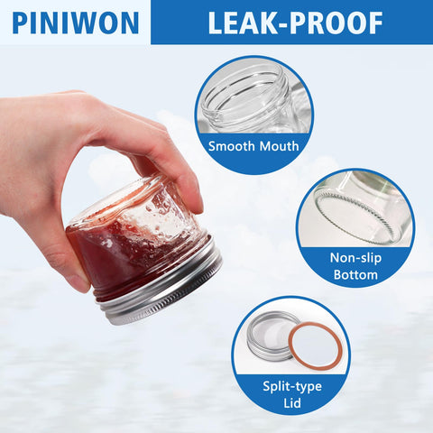 PINIWON silver lid with silicone seal for airtight freshness