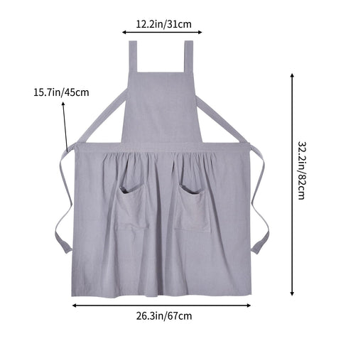 Pinknoke apron gray shoulder straps detail emphasizes durable design for long sessions.