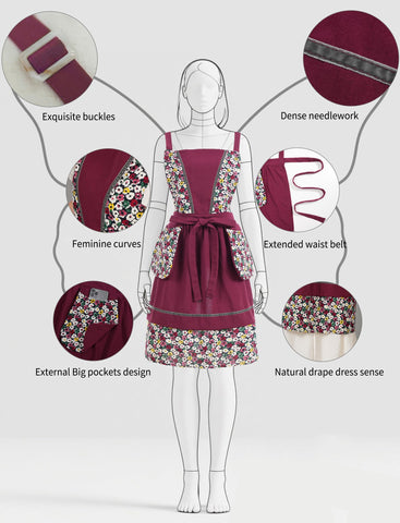 Pinknoke apron chest protection 12.5 inches for secure coverage.