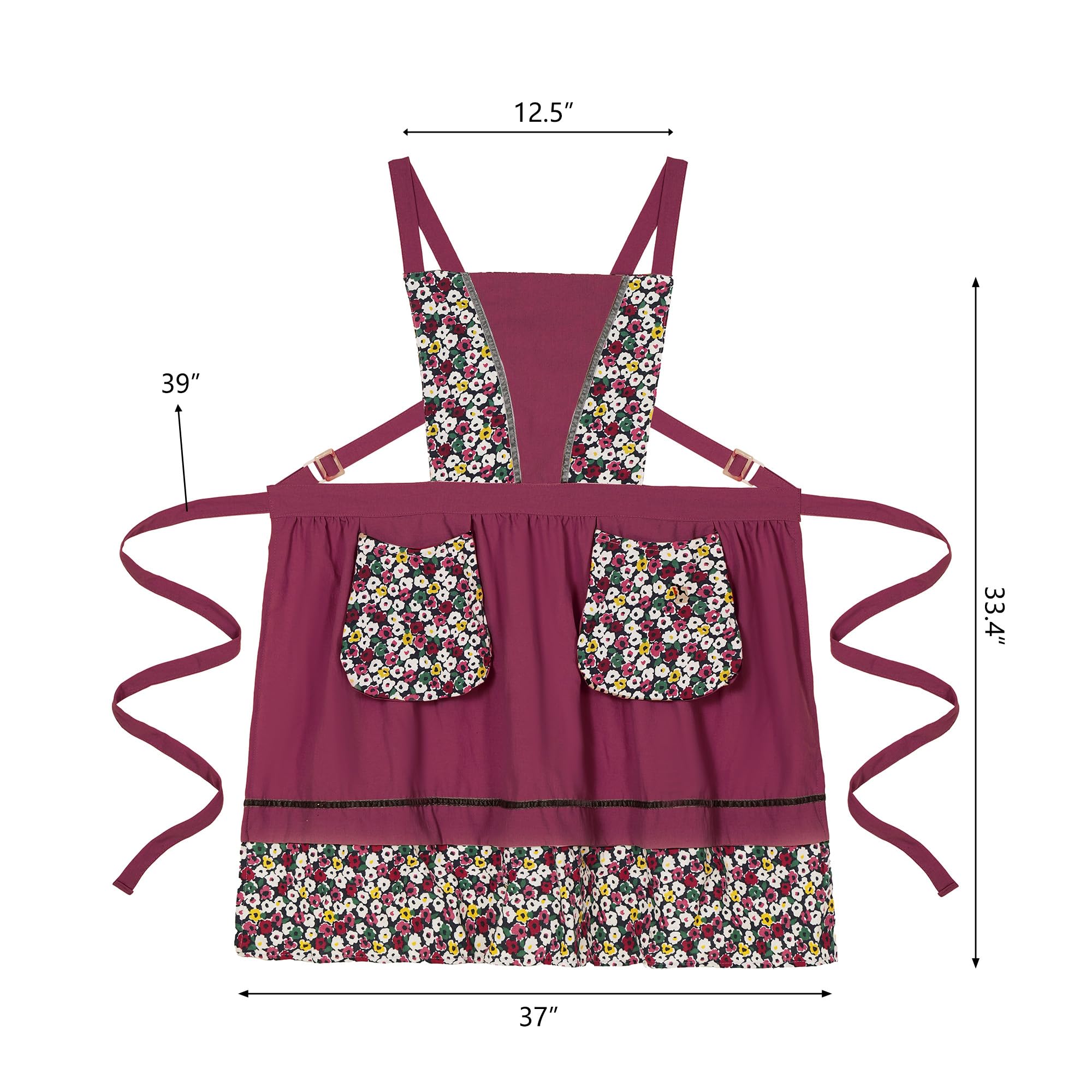 Pinknoke multi-use apron suited for cooking, baking, painting, and gardening.