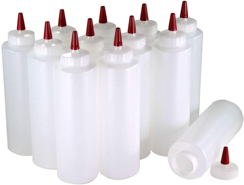 Pinnacle Mercantile 16oz condiment bottle with wide mouth for easy filling.
