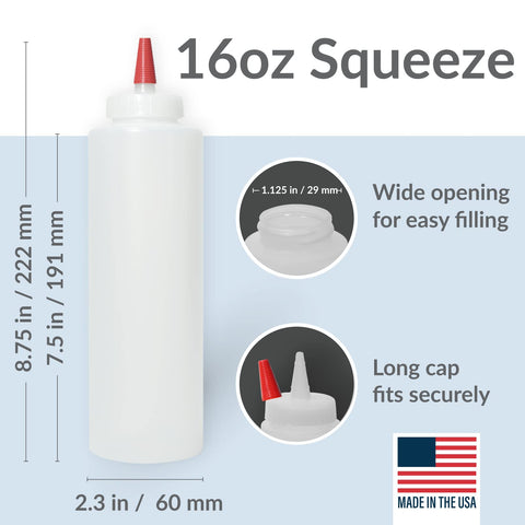 Pinnacle Mercantile leak-proof cap shown for mess-free dispensing.