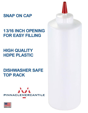 Pinnacle Mercantile wide-mouth squeeze bottle eases filling and cleaning