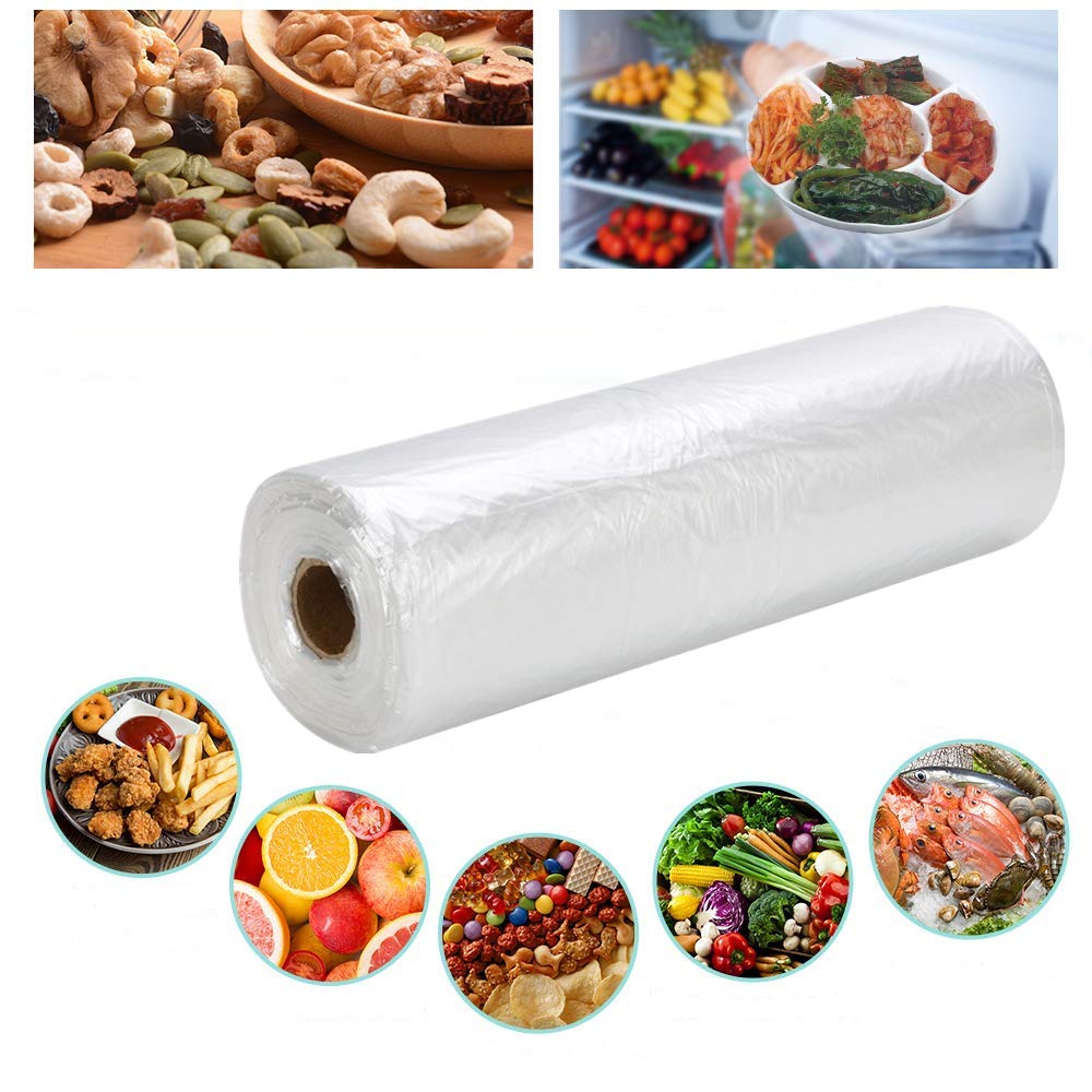 Pinshion clear produce bags with easy-peel perforation for quick use.