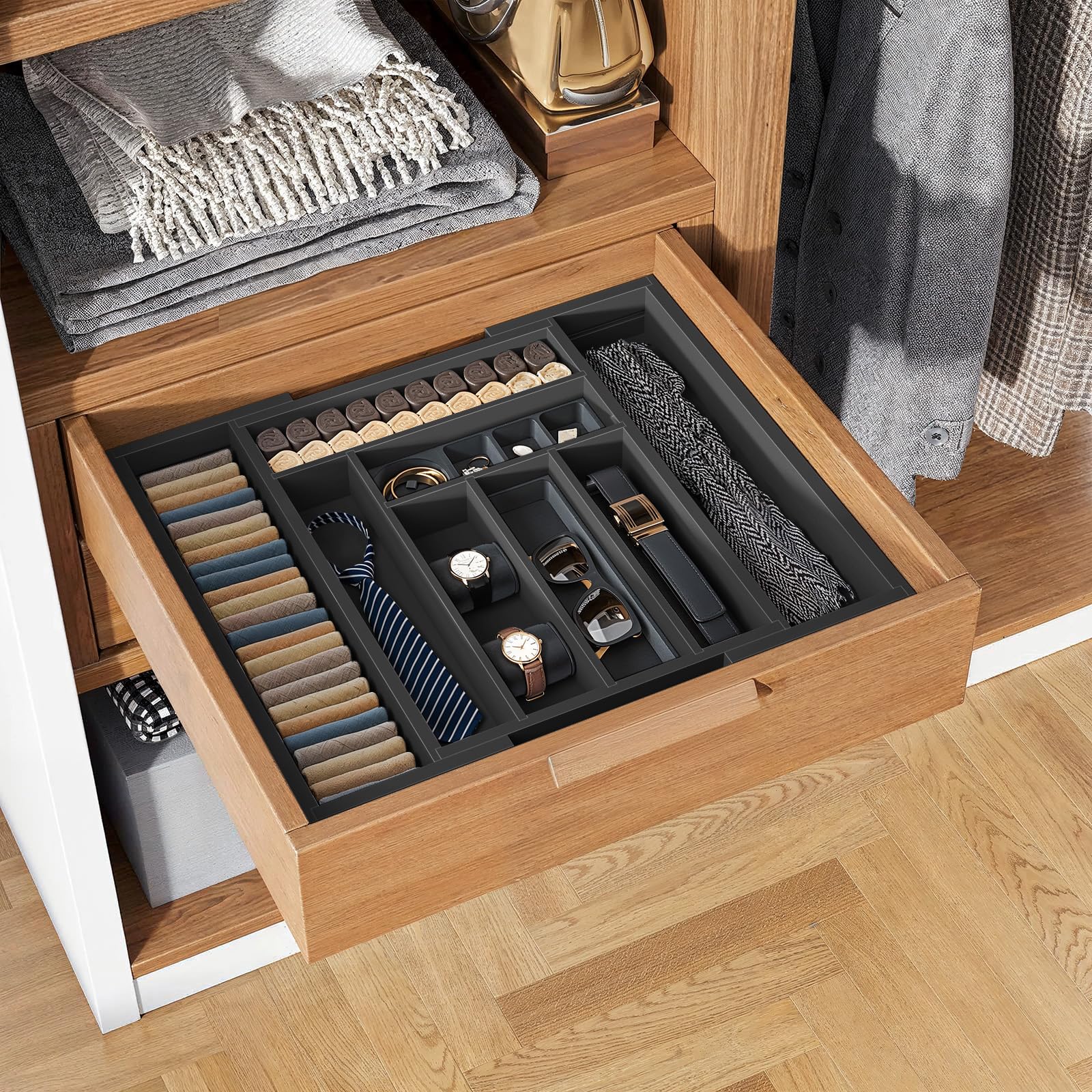 Pipishell bamboo multipurpose storage in living room for small items