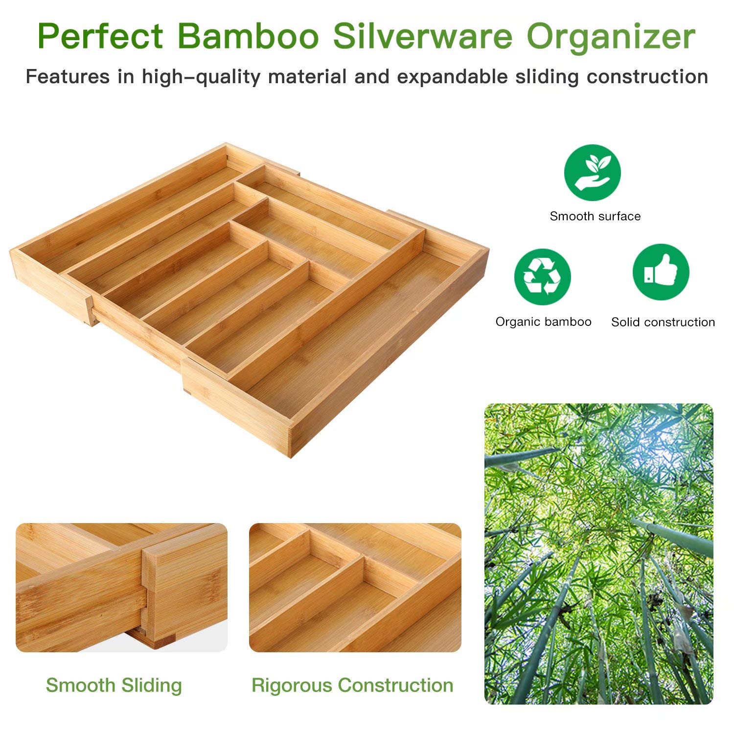 Pipishell organizer with multiple compartments separates spoons, knives, and small items.