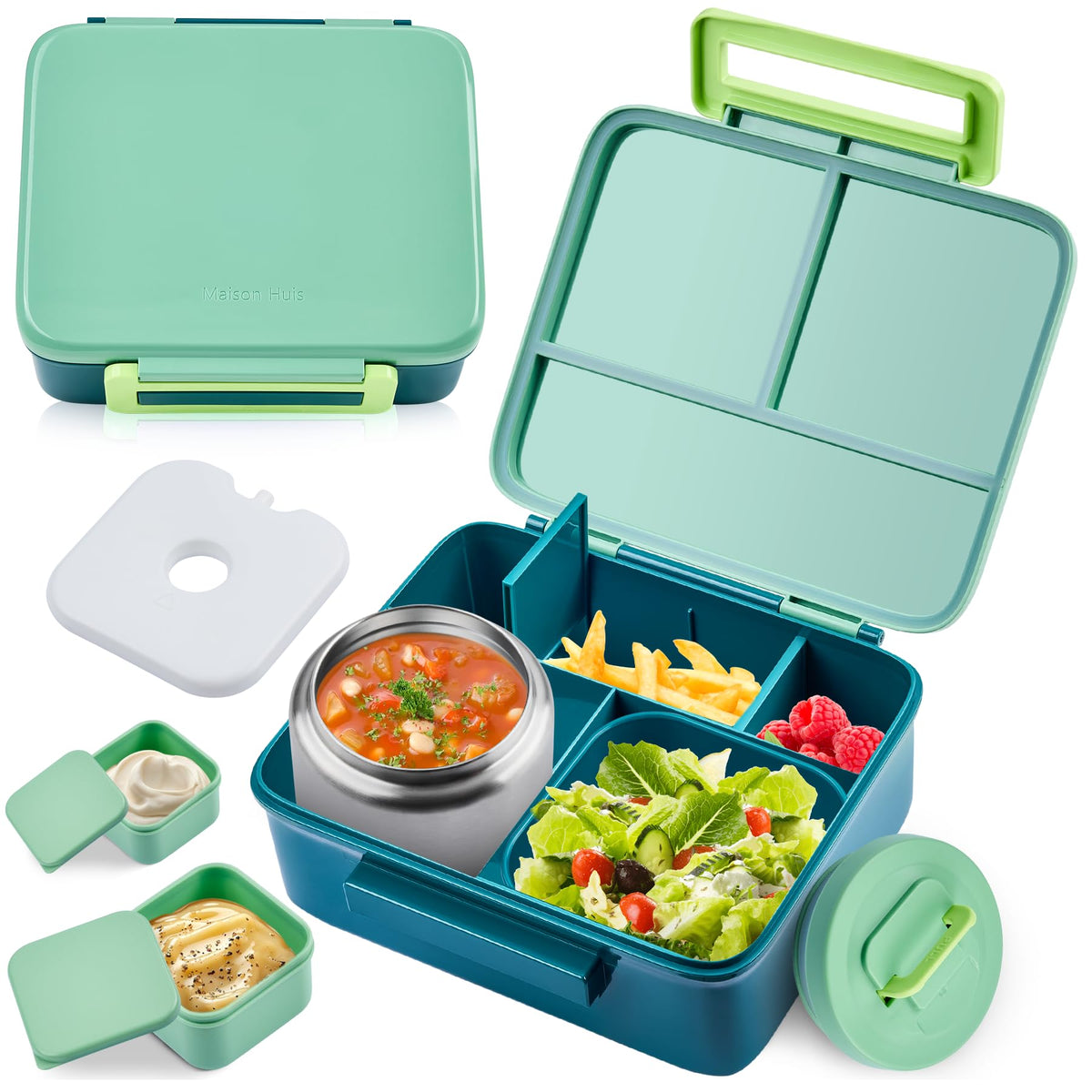 PIQUEBAR bento lunch box for kids, leak-proof design supports mess-free school meals.