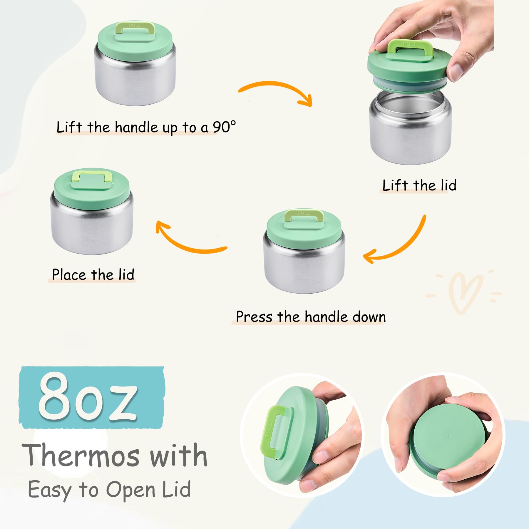 PIQUEBAR leak-proof latch prevents spills while transporting kids’ meals.