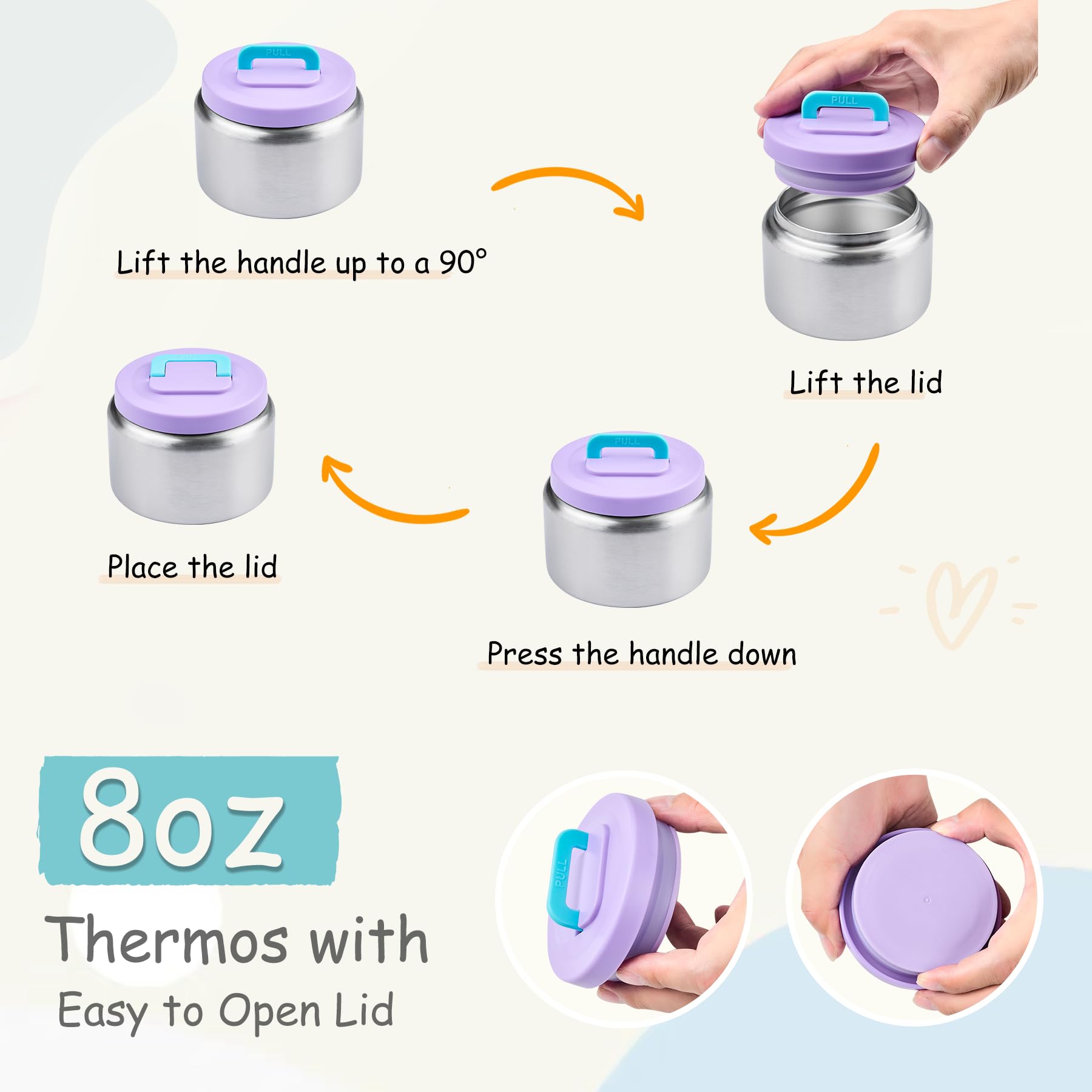 PIQUEBAR leak-proof latch prevents spills during transport.