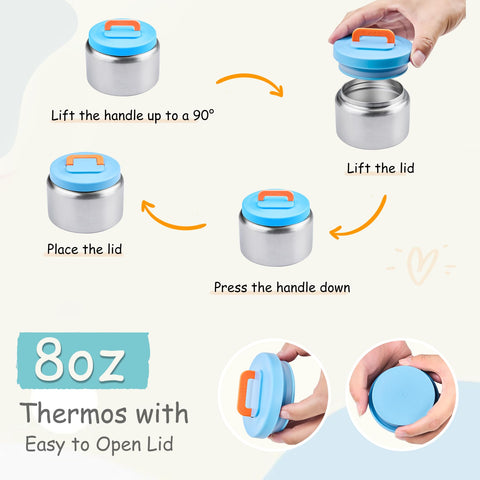 PiqueBar insulated ice pack keeping yogurt and fruit fresh during the school day.