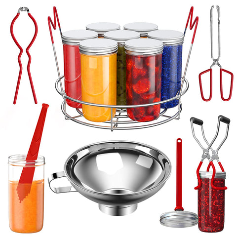 Pisol canning starter kit stainless rack keeps jars steady during processing