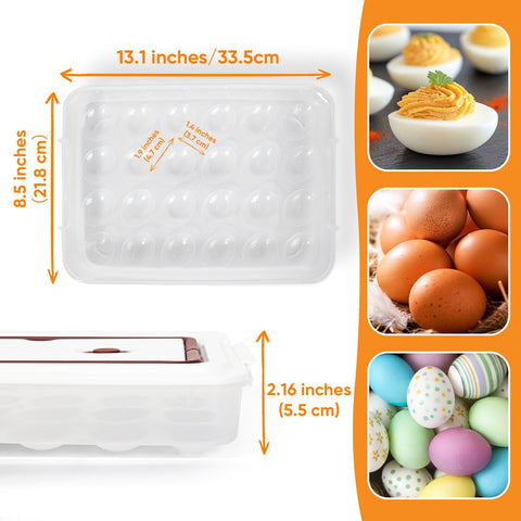 PIUGERU large-capacity egg holder for 24 eggs.