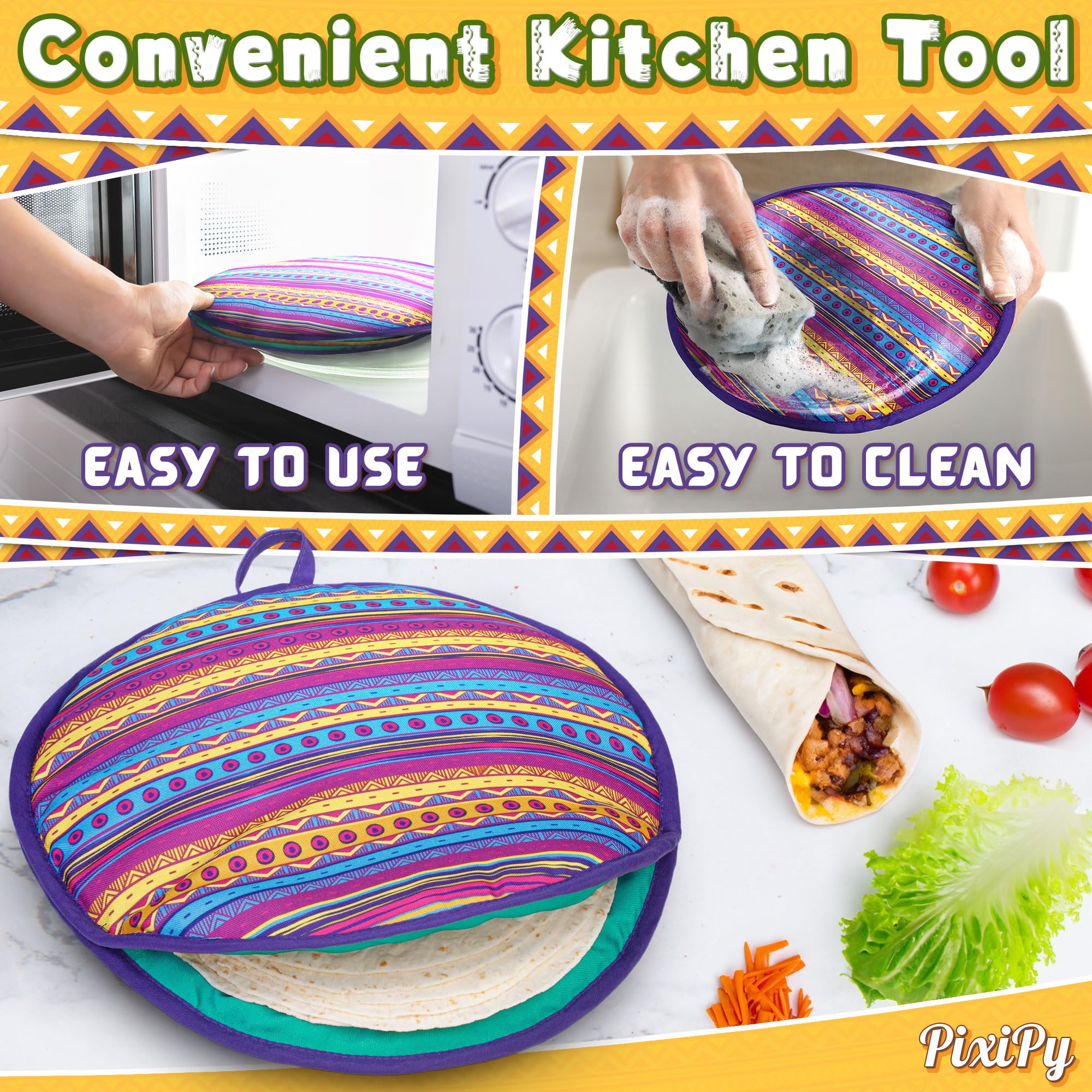 PixiPy warmer in use for tacos and wraps at table