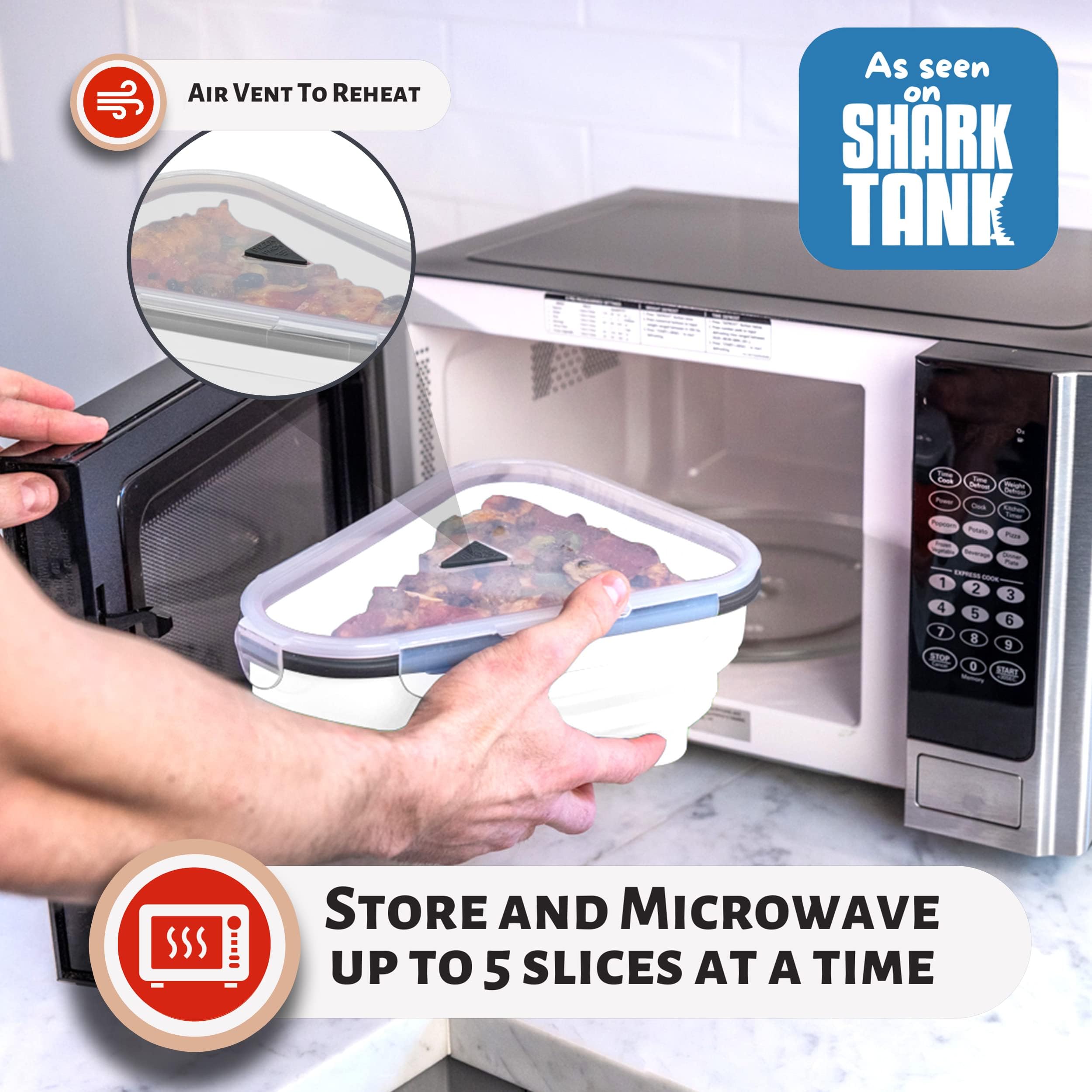 PIZZA PACK five microwavable trays keep slices separated for reheating