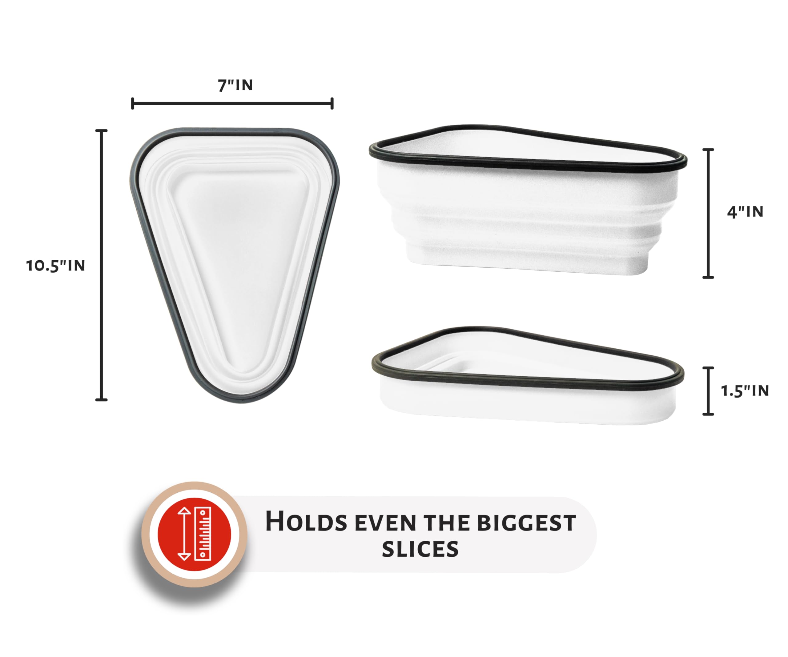 PIZZA PACK sealed lid closeup ensures secure freshness