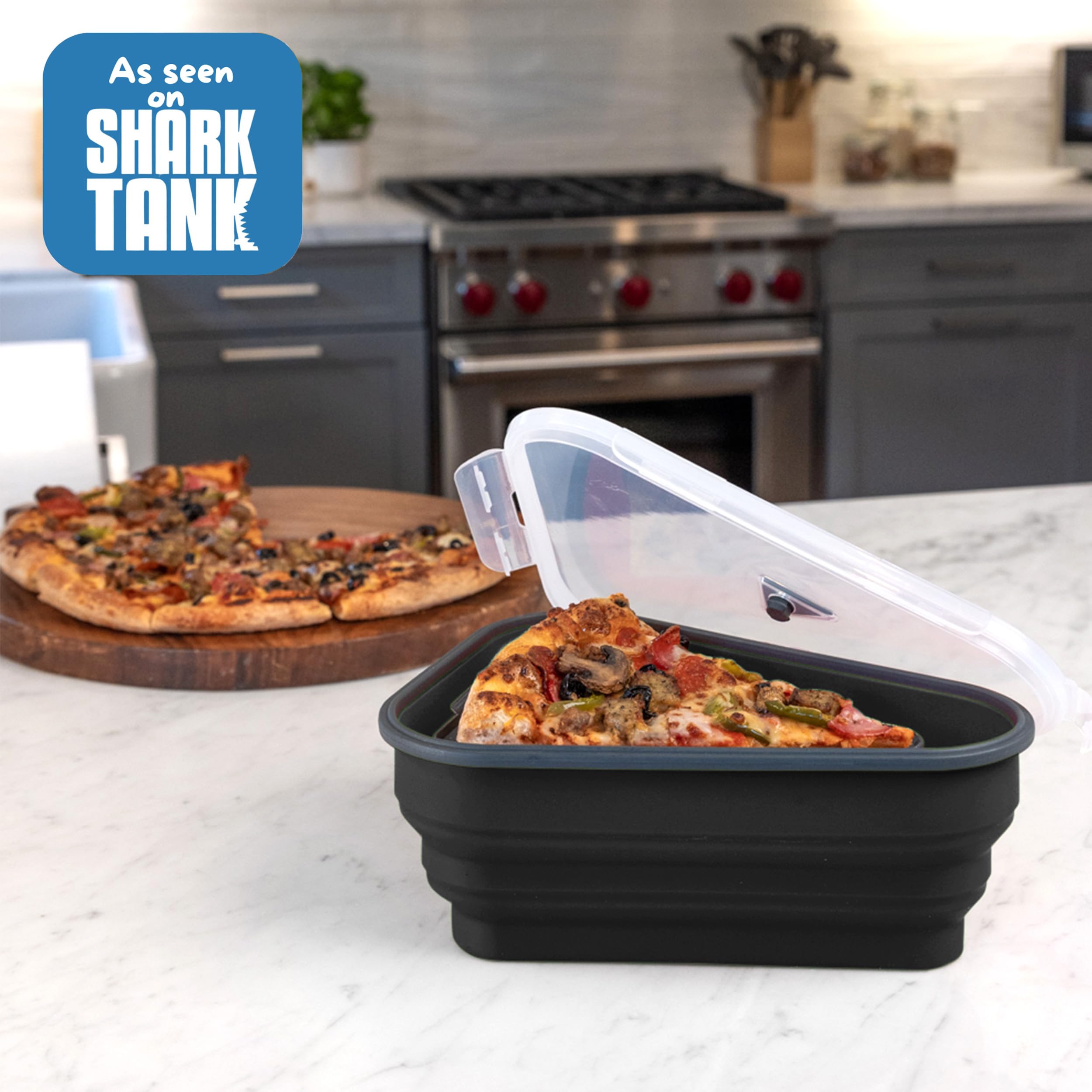 Pizzapack five trays keep slices organized for reheating.