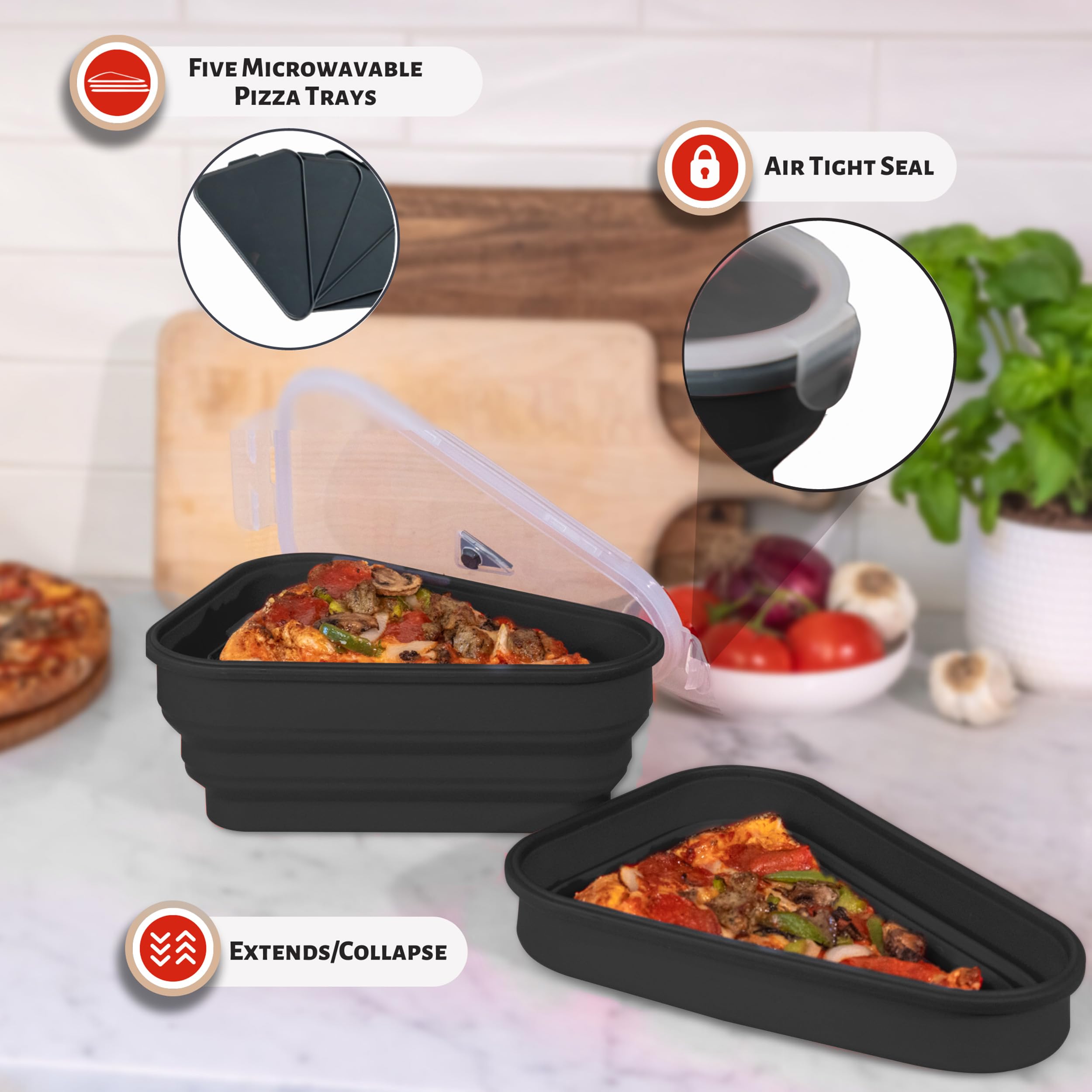 Pizzapack silicone BPA-free material is durable and safe.