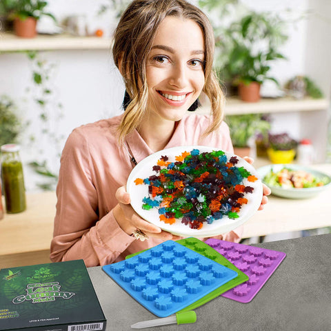PJ Bold leaf chocolate and candy molds for delightful treats.