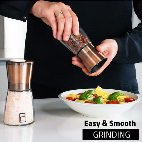 PJCKitchen adjustable grind dial shown for coarse to fine seasonings.