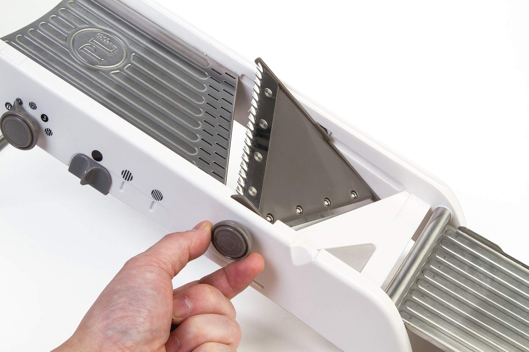 PL8 Professional Mandoline durable stainless steel construction for longevity.