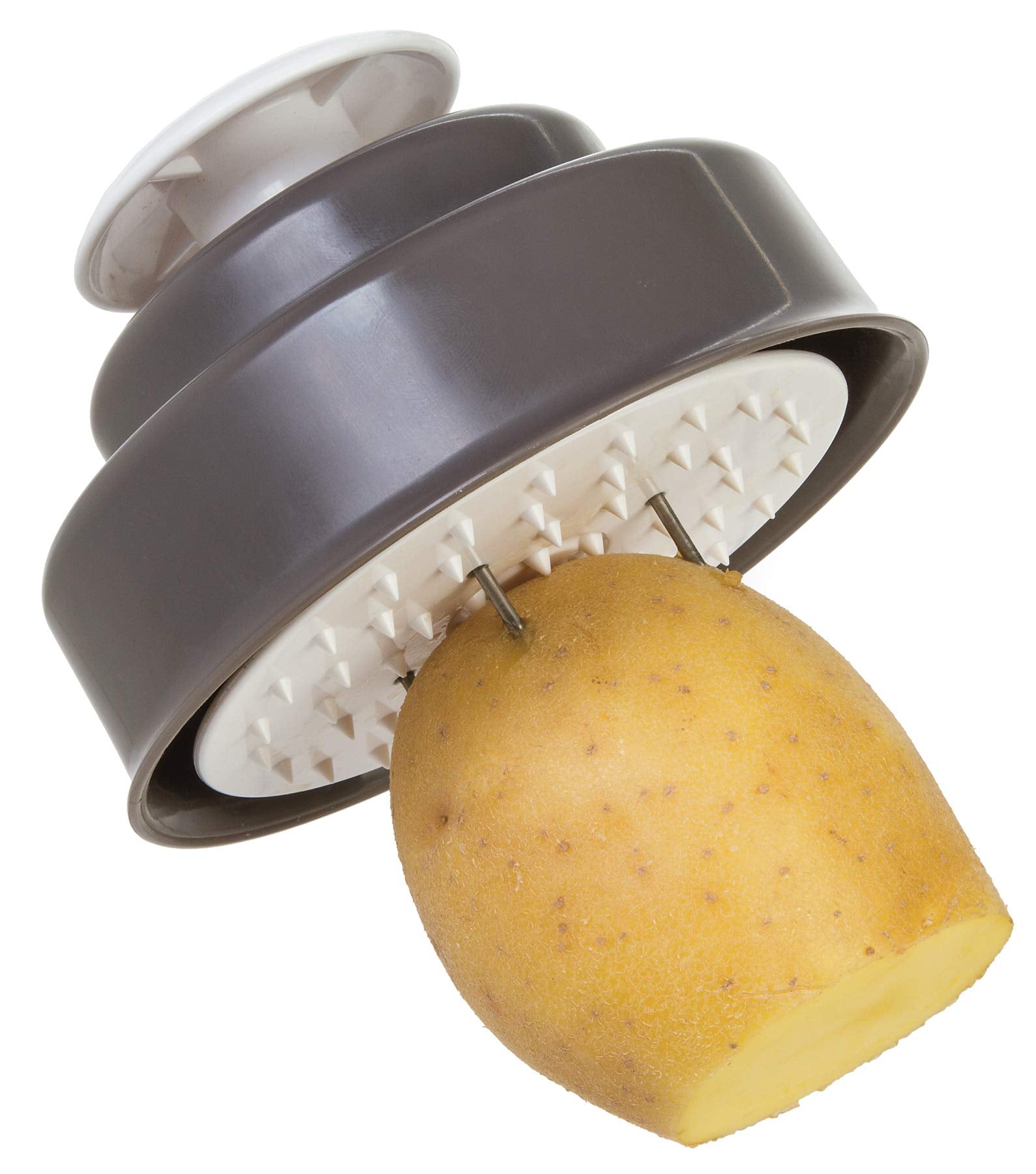 PL8 Professional Mandoline in use showing quick, consistent slices.