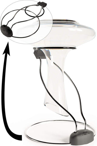 Plaisir de la Cave compact decanter dryer top-down view for fast drying.