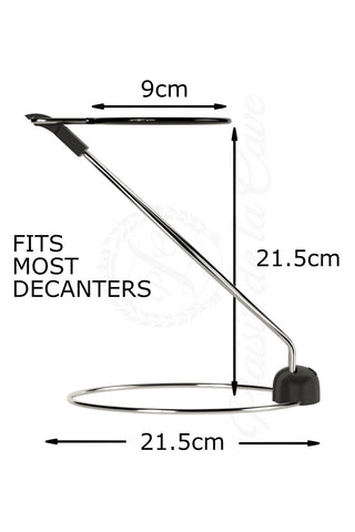 Plaisir de la Cave curved legs and round base protect decanter.
