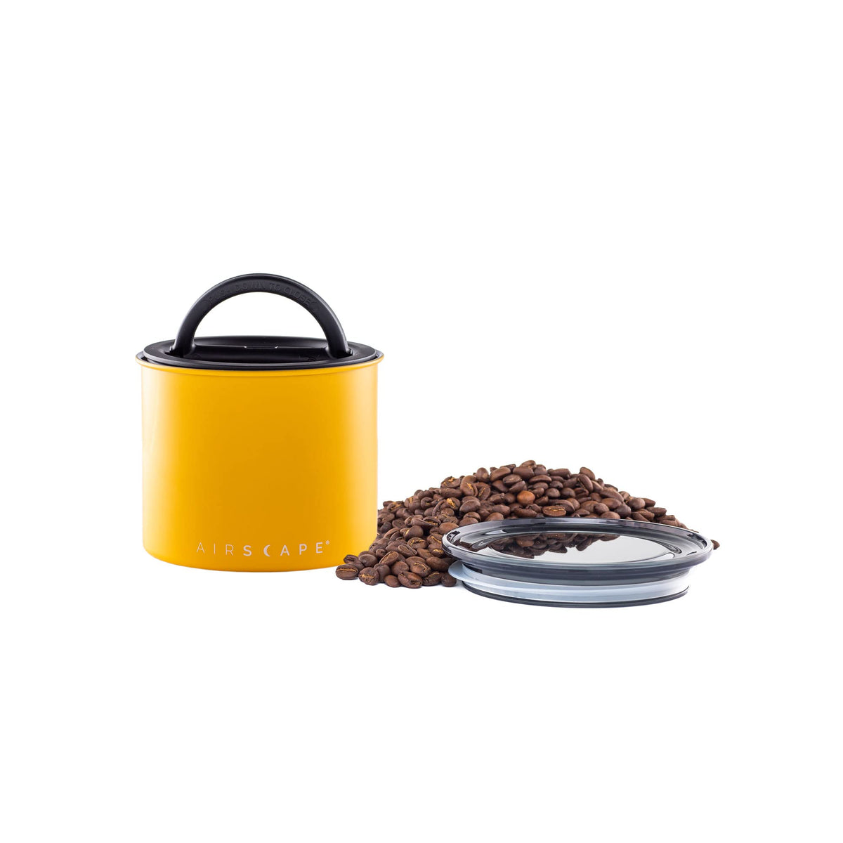 Planetary Design Airscape canister lid close-up showing patented venting preserves freshness