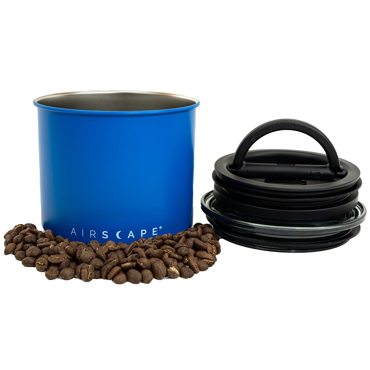 Planetary Design Airscape small coffee canister preserves beans freshness.