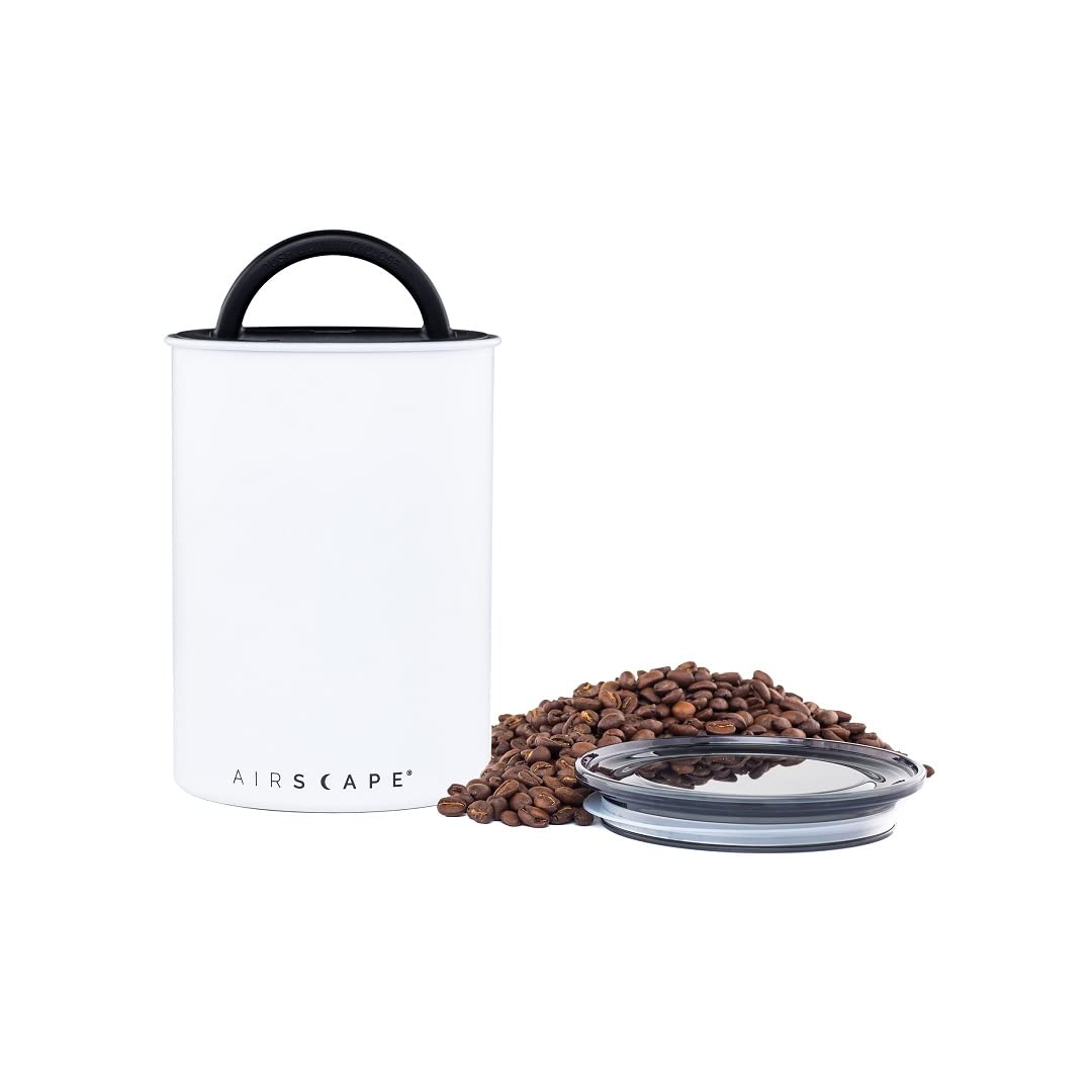 Planetary Design Airscape canister front view preserves coffee freshness.
